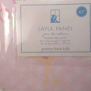 Pottery Barn Kids Brand new Layla Pink Reverse Loop curtains Panels. 50 x 60